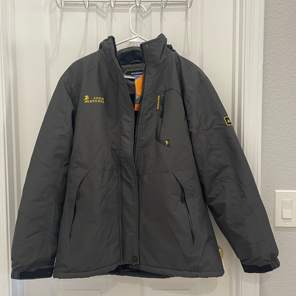 Moerdeng Charcoal Jacket with Yellow Details NWT